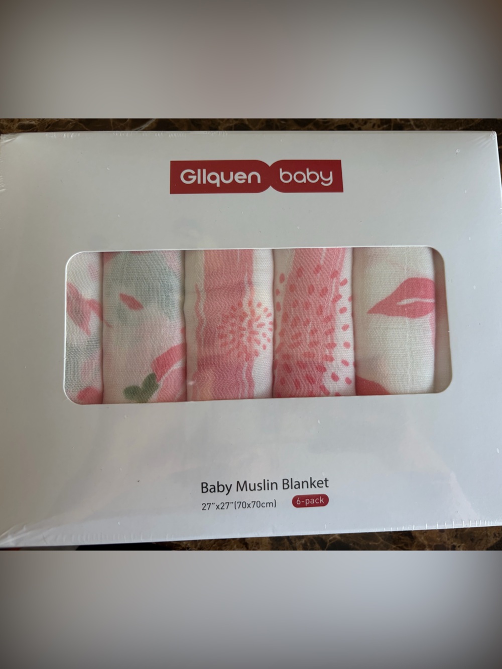 GLLQUEN Baby Muslin Blanket Set - Pink Floral